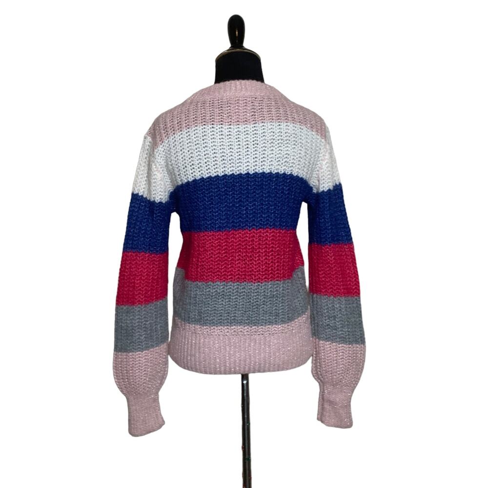 Abercrombie & Fitch Colorful Stripe Fuzzy Knit Sw… - image 2